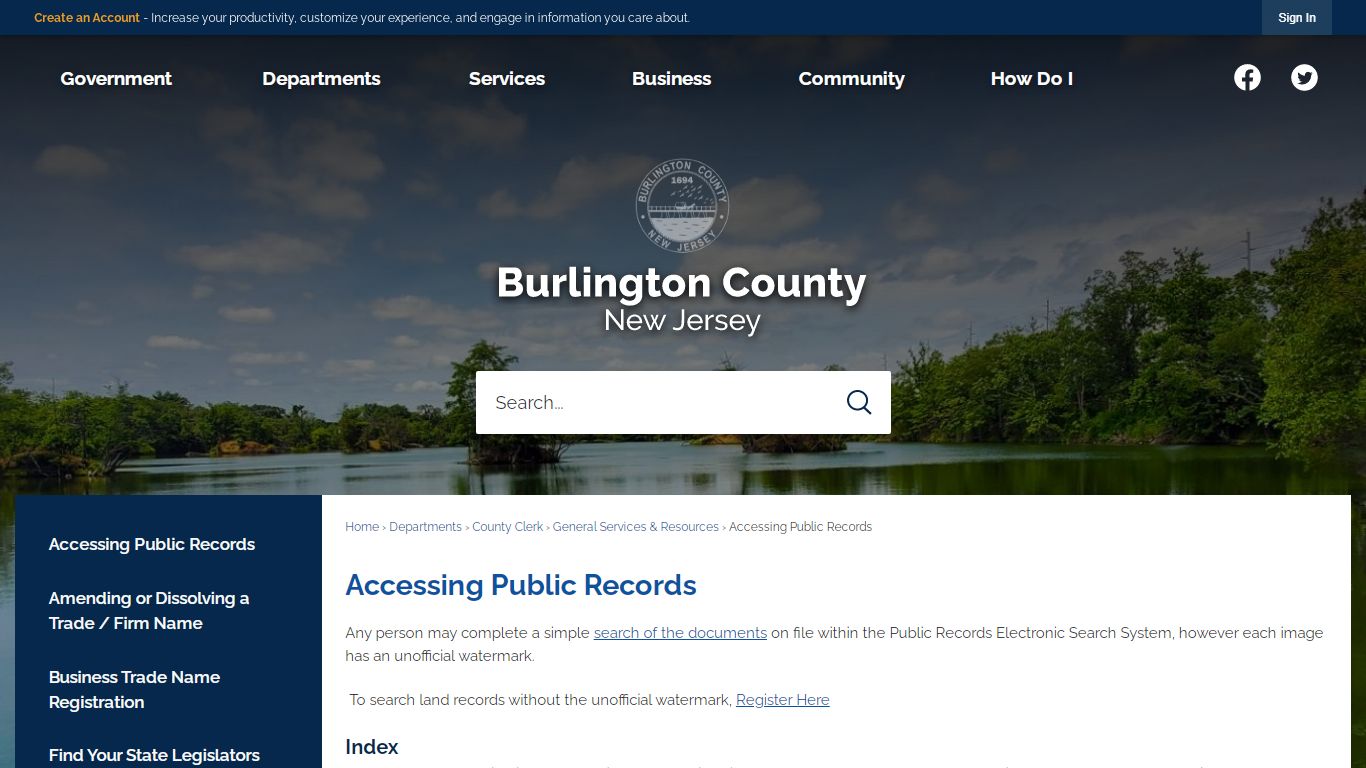 Accessing Public Records | Burlington County, NJ - Official Website